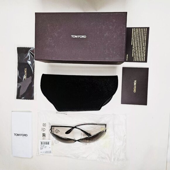 Tom Ford Brown Gunmetal Gradient Sunglasses - Picture 3 of 9